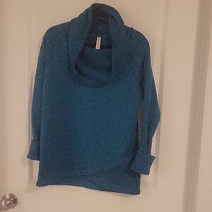 Ideology Women's Cowl Neck Activewear Top in Teal